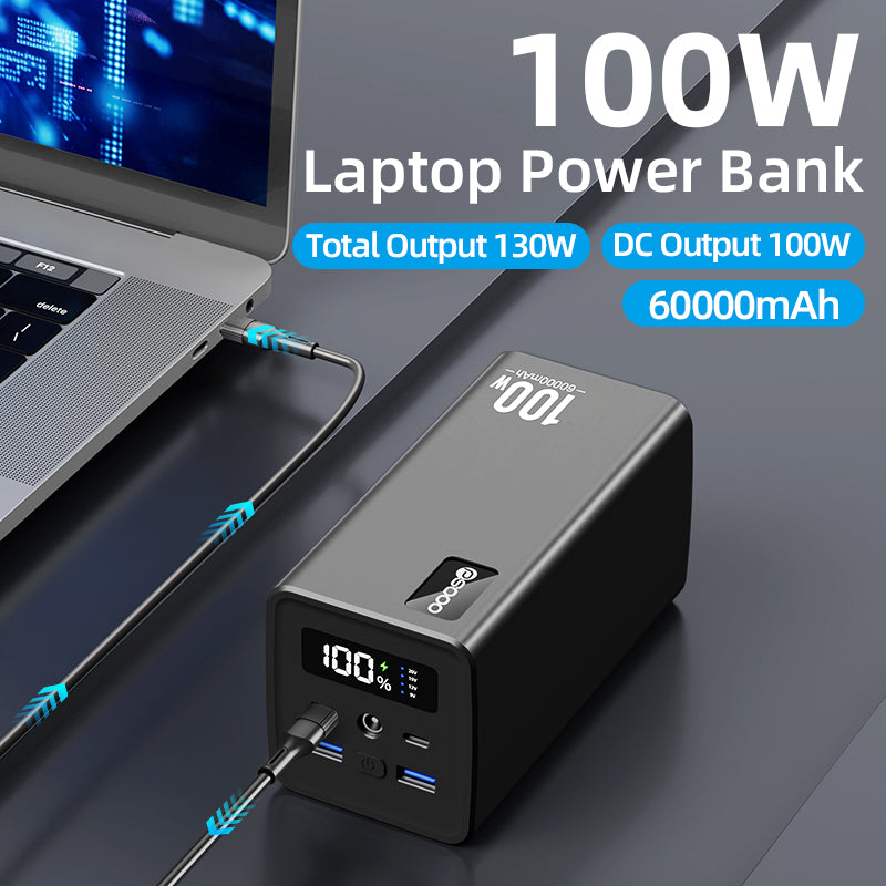 100W 4-Output Laptop/Tablet/Mobile Phone Power Bank