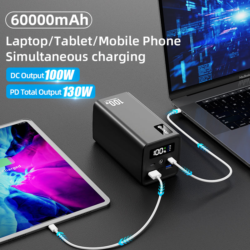 100W 4-Output Laptop/Tablet/Mobile Phone Power Bank