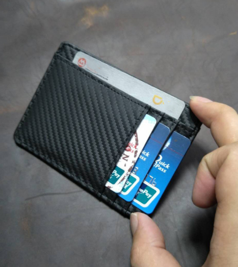 7. Leather Minimalist Wallet  RFID Blocking