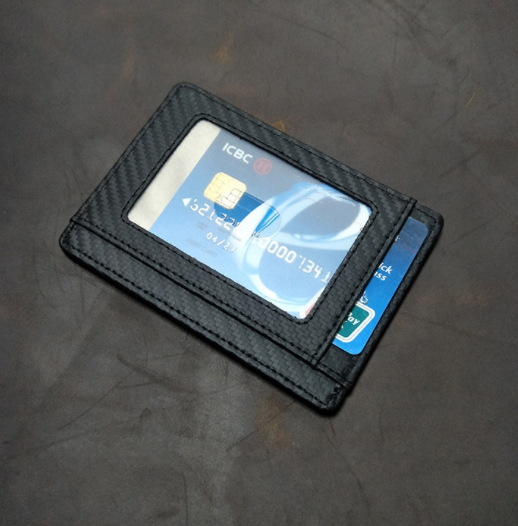 7. Leather Minimalist Wallet  RFID Blocking