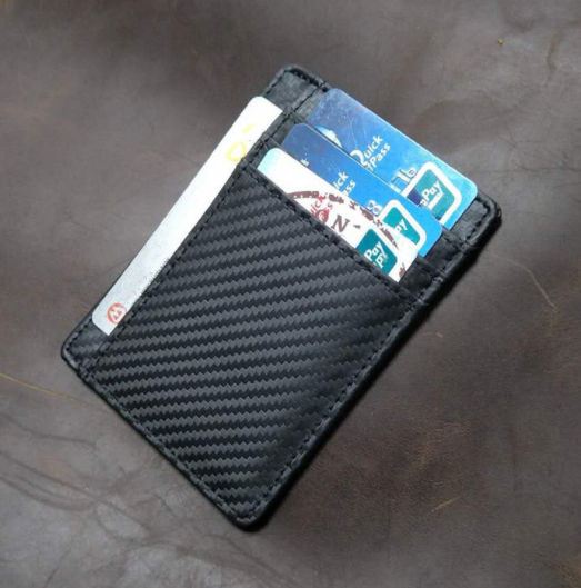 7. Leather Minimalist Wallet  RFID Blocking