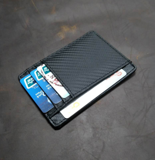 7. Leather Minimalist Wallet  RFID Blocking